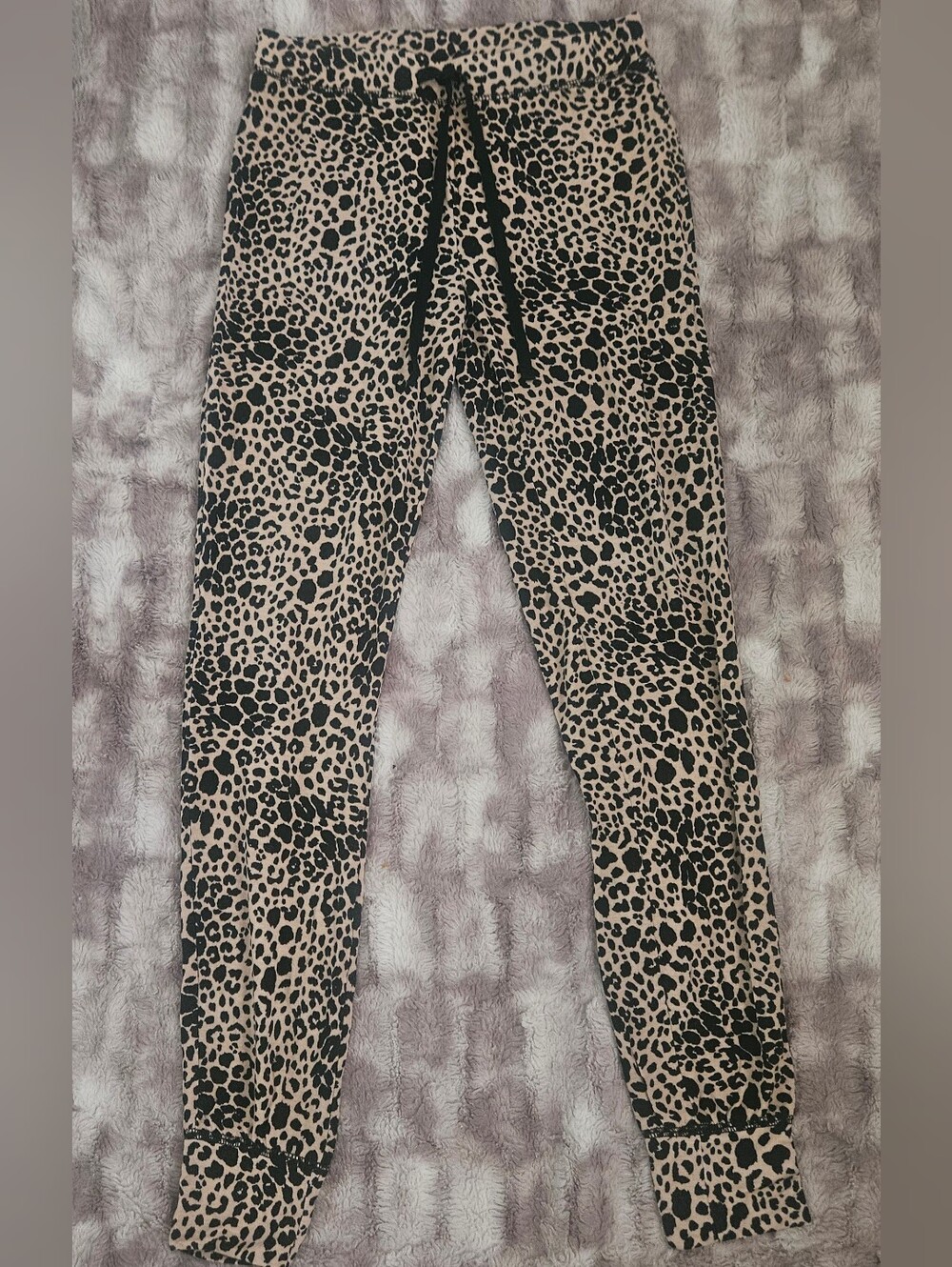 Rachel Zoe Women Leopard Print Joggers - Tan & Black. XS